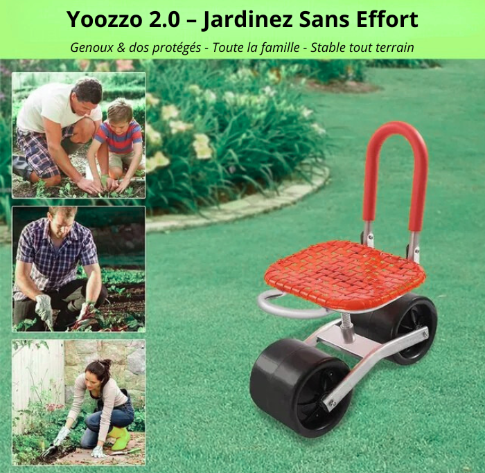 Yoozzo 2.0  – Siège roulant de jardin 360°