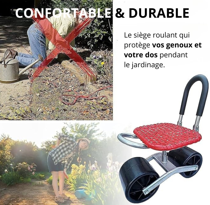 Yoozzo 2.0  – Siège roulant de jardin 360°