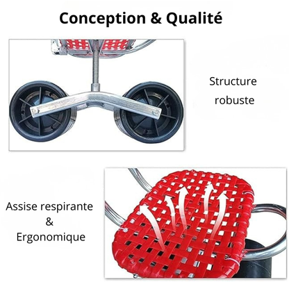 Yoozzo 2.0  – Siège roulant de jardin 360°